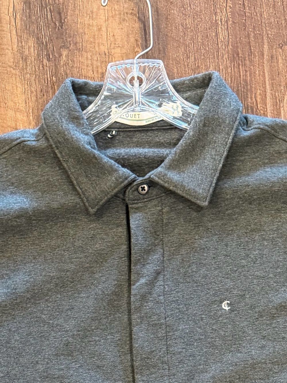 Criquet Collared Sweatshirt Charcoal Gray